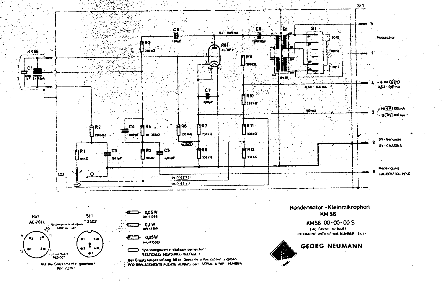 Neumann KM56 neuman u47 wiring diagram 