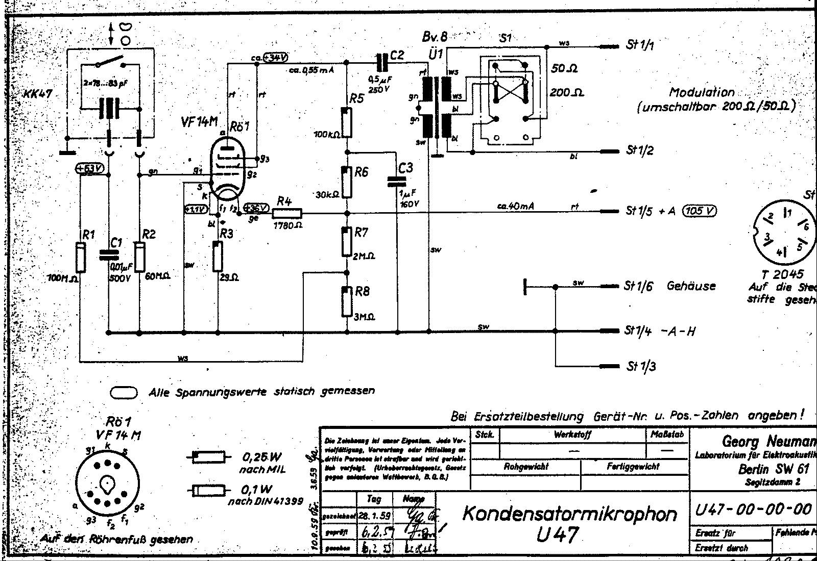 Neumann U 47 Clone - A DIY Bachelor Thesis neuman u47 wiring diagram 