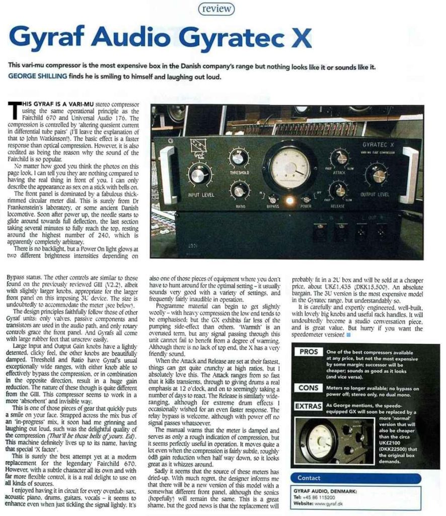 G10 VARI-MU TUBE COMPRESSOR – Gyraf Audio